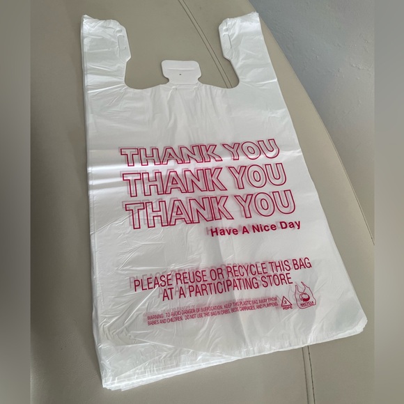 Other - 50 White “Thank You” Plastic Bags